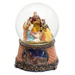 Roman 6 Musical Three Kings Nativity Scene Religious Christmas Snow Globe Glitter-Dome Music is Little Drummer Boy by Roman