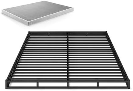 Zinus Victor 4 Inch Quick Lock Box Spring / Mattress Foundation / Built-to-Last Metal Structure / Low Profile / Easy Assembly, King, White