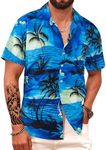 APTRO Men's Hawaiian Floral Shirt S