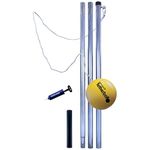 Park & Sun Sports Permanent Outdoor Tetherball Set with Accessories (3-Piece Pole)