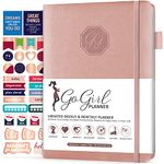 GoGirl Planner and Organizer for Women – Compact Size Weekly Planner, Goals Journal & Agenda to Improve Time Management, Productivity & Live Happier. Undated – Start Anytime, Lasts 1 Year – Rose Gold