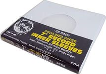 (25) Super Heavyweight Polylined Paper Inner Sleeves for 7" Records - Archival Quality, Acid-Free, Static-Free - Premium Protection