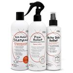 Dog Itch Relief Shampoo by EnviroFresh, Skin Relief Spray, Paw Relief Lotion for Dogs & Pets, Natural, Sensitive Skin, Anti Itch for Dogs