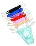 WINDAY Men Briefs Low Rise Ice Silk Triangle Bikini Briefs and Underwear B622, 8-pack Mixed Color, Large