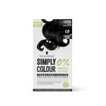 Schwarzkopf Simply Colour Permanent Hair Colour Gentle On Scalp, Upto 100% Grey Coverage, Dermatologist Tested Long-Lasting Nourishing Formula With Argan Oil,PPD & PTD Free, 1.00 Natural Black 142.5ml