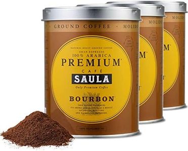 Café Saula, 3 Botes de 250 gr. Gran Espresso Premium Bourbon Blend 250 gr. café molido 100% Café Arábica