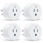 EIGHTREE Smart Plug, Mini Wi-Fi Plug That Works with Alexa & Google Home, Compatible with SmartThings, Smart Socket with Remote Control & Timer Function, 2.4Ghz Wi-Fi Only, No Hub Required