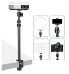 Jmary MT49 Projector Desk Mount Stand Table Stand Table Tripod 360°Swivel Ball Head for Mini Smartphone,Projector,Camera, Webcam, Camera, Ring Light, Streaming, Photo Video Shooting