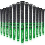 CRESTGOLF Updated Multi-Compound Golf Grips for Golf Clubs Set of 13,More Anti-Slip, Ecological Cotton Yarn Thread Technology(Standsize Black)