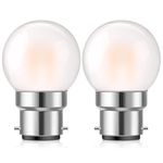 Century Light 1.5W Small B22 Bayonet Cap Low Wattage Led Bulb Equivalent 15 Watt, B22 G40 Low Power BC Golf Light Bulb, G40 Frosted, Warm White 2700K, CRI 90+, 150lm, Pack of 2