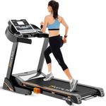 Let's Play® LP-100AC Professional Portable Automatic Treadmill for Home Use 3HP AC Motor (Peak 6 HP) Oil Less Belt Technology [5 Years Warranty on Motor] Foldable Running Machine - Bluetooth Speaker