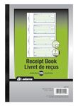 Adams Receipt Book, 2-Part Carbonless, Bilingual, 4/Page, 200 Receipts, 7-5/8" x 11"