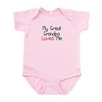 CafePress Great Grandpa Loves Me Baby Onesie - Cute Infant Bodysuit Baby Romper