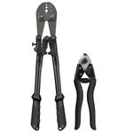 TooTaci Wire Crimping Tool, Ferrule Crimping Tool, 14-Inch Cable Crimper for Aluminum Sleeves, Crimp Range 1/16-1/8 Inch (M1.5-M3.5), Professional Crimper with Wire Cable Cutter