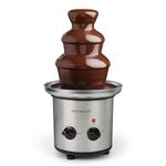 Nostalgia 3 Tier Electric Chocolate Fondue Fountain, Machine for Parties, Melts Cheese, Queso, Candy, and Liqueur Dip Strawberries, Apple Wedges, Vegetables, and More, 170 W, Stainless Steel