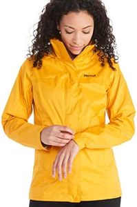 Marmot Women Wm's PreCip Eco Jacket, Waterproof Jacket, Lightweight Hooded Rain Jacket, Windproof Raincoat, Breathable Windbreaker, Ideal for Running and Hiking