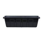 Novelty Mfg Co 2188 Polypro Plastic Flower Box Planter, Black, 18-Inch Length