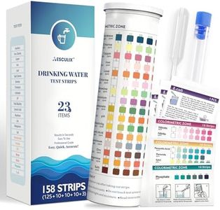 All-New 23 in 1 Drinking Water Testing Kit 158 Strips,Well Water Testing Kit & Water Test Strip for House Water for Hardness,Chlorine,Copper,Iron,Lead,pH and More