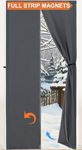 Okayavo Magnetic Thermal Insulated Door Curtain,Full Strip Magnets & Thicker Layered Fabric,Durable Temporary Cover Curtains,Self-Closing Privacy Screen Door, Window Insulation for Winter Summer