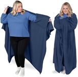 Adult Wearable Blanket with Sleeves - Wearable Blanket Adult - Wearable Blankets for Women - Cozy Gifts for Women and Men, Gifts for Girlfriend - Gifts for Mom - Birthday Gifts for Women Navy Blue