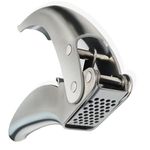 Premium Garlic Press Stainless Steel, No Need to Peel Garlic Presser, Heavy Duty Professional Grade Double Lever-Assisted Garlic Mincer with High Capacity Chamber- Easier Clean Garlic Crusher