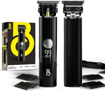 The Beard Club Professional T-Blade Beard Trimmer for Men LT - Barber Electric Shaver, Mustache & Hair Clippers for Men Zero Gapped Cordless Buzzer Hair Trimmer & T Outliner Edger Line Up Grooming Kit