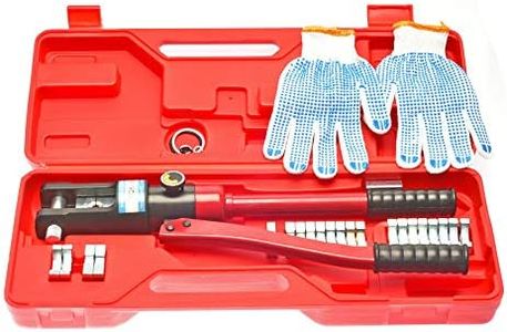 16 Ton Hydraulic Wire Crimping Tool - Battery Cable Lug Terminal Crimper with 11 Sets of Die Pairs, 16mm to 300mm