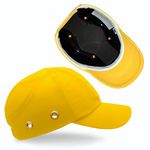 Lucent Path Yellow Baseball Safety Bump Cap Helmet Hard Hat Head Protection Cap for Men Women