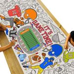 Tiny Expressions Giant Football Coloring Poster for Kids – Rolled, No Creases, 30" x 72" Jumbo Paper Banner or Table Cover for School Parties and Kids' Birthday Celebrations