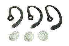 Plantronics Ear Buds, Spare Kit Earloops Buds for Plantronics WH500 CS540 W440 Savi W740 - Includes: 3 Earloop & 3 Eartips - Satisfaction Guarantee (Spare Kit 2 Pack)