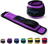 Yes4All Ankle Weights Pair Set with Adjustable Strap - Leg/Wrist & Ankle Weights for Women & Men - Jogging, Gymnastics, Aerobics (1.5 lbs x2, Purple)