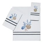 Avanti Linens - 3pc Towel Set, Soft & Absorbent Cotton Towels (Blue Lagoon Collection)