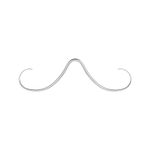 BodyAce 14G Septum Ring Mustache Nose Rings, Stainless Steel Christmas Nose Ring for Women Men, Gold Over Black Mustache Septum Piercing Jewelry, Stainless Steel, no gemstone