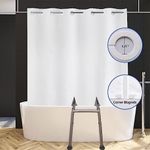 YISURE Split Shower Curtain for Bat