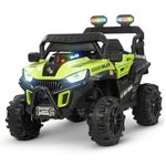 Baybee Roger Battery Operated Jeep for Kids | Rechargeable Ride on Toy Car with Lights & Music | Big Battery Kids Car | Electric Jeep for Kids to Drive 3 to 8 Years Boys Girls (Lite Green)