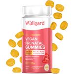 Wellgard Vegan Prenatal Gummies - Pregnancy Vitamin Gummies for Women, DHA, Folic Acid, Vitamin D3, UK Formulated