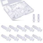 30pcs Luer Lock Adapter, Clear Female Luer Lock 1/4 Luer Lock Connector Kit Luer Connector