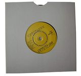 100 Small White Card 7" 45rpm Record Vinyl MASTERBAG Sleeves Covers Protectors with Large Centre Hole - Size 182 x 182mm and Thumb/Finger Cut Out - MASTERBAGS MATT Finish - Protective Packaging