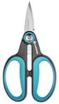 Gardena HerbCut: Stainless Steel herb Scissors for Cutting Herbs with Woody Stems, 52 mm Blades, Handles Made from Recycled Plastic, with Leaf Stripper for Herbs Like Rosemary (12214-20)