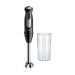 Braun MultiQuick Pro 5 MQ 55001 M, Hand Blender with PowerBell Plus Technology, 25 Speed Wheel+Turbo, Easy Click System Plus, Blender with Ergonomic Handle, Steel Shaft and 600ml Beaker, 1000W, Black