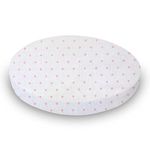 SheetWorld 100% Cotton Jersey Round Crib Sheet, Pink Pindot, 42 x 42, Made in USA