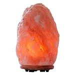 Himalayan Glow 1004 Crystal Himalayan Salt Lamp, Night Light Hand Crafted for Home Decor, 7-9 Inch, Orange/Amber