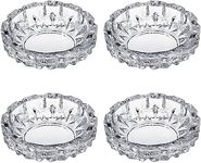 Timgle Glass Ashtray, 4 Packs Round