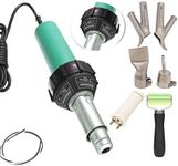Go2Home Professional 1600W Hot Air Torch Plastic Welder Welding Heat Gun Handhold Rod with Speed Nozzles Pistol Hot Gas Pistol