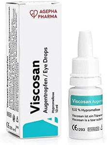 Viscosan Lubricant Eye Drops | Eye Drops for Dry Eyes | Provides Long Lasting Dry Eye and Itchy Eyes Relief | Redness Relief Eye Drops | Hydrating Eye Drops for Contacts | Tear Drops by AGEPHA PHARMA