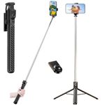 Wecool S5s Selfie Stick with Tripod Stand 360 Degree, Extendable Upto 71inc/ 180cm Long Selfie Stick with 7 Section Stable Base for Mobile/GoPro/Camera, Perfect for Vlogging & Photoshoot