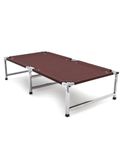 Folding Bed Heavy Stainless Steel Single Sleeping Bed for Home, Camping, Picnic,Outdoor Portable Cot Camp Bed Guest Bed Folding (Brown)