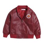 Hopscotch Boys Jackets_Biker Jackets Red Color 6-7 Years (PUG-4231164)