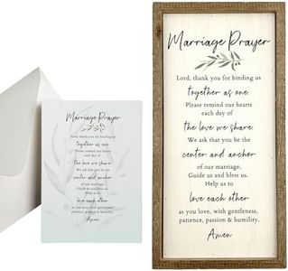 Marriage Prayer Wall Decor - Classy Wedding Gift or Marriage Gifts, Ideal Anniversary or Bridal Shower Gift - Shelf or Wall Art, Marriage Wall Decor