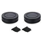 PROfezzion E-Mount Body Cap and Rear Lens Cap Kit for Sony ZV-E1 ZV-E10 A7RV A6000 A6100 A6300 A6400 A6500 A6600 A5100 A5000 A1 A7C A7 III II A7R IV III II A7S III II A9 NEX-6